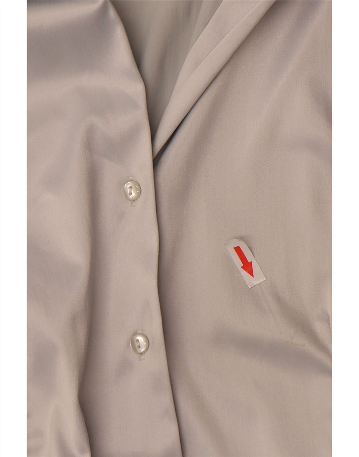 Naracamicie Chemisier Femme UK 12 Moyen Argent Polyester