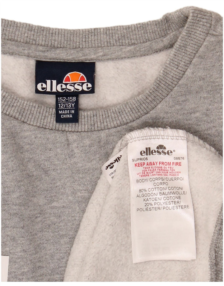 Ellesse Sweat-shirt graphique pour garçon 12-13 ans Gris Coton