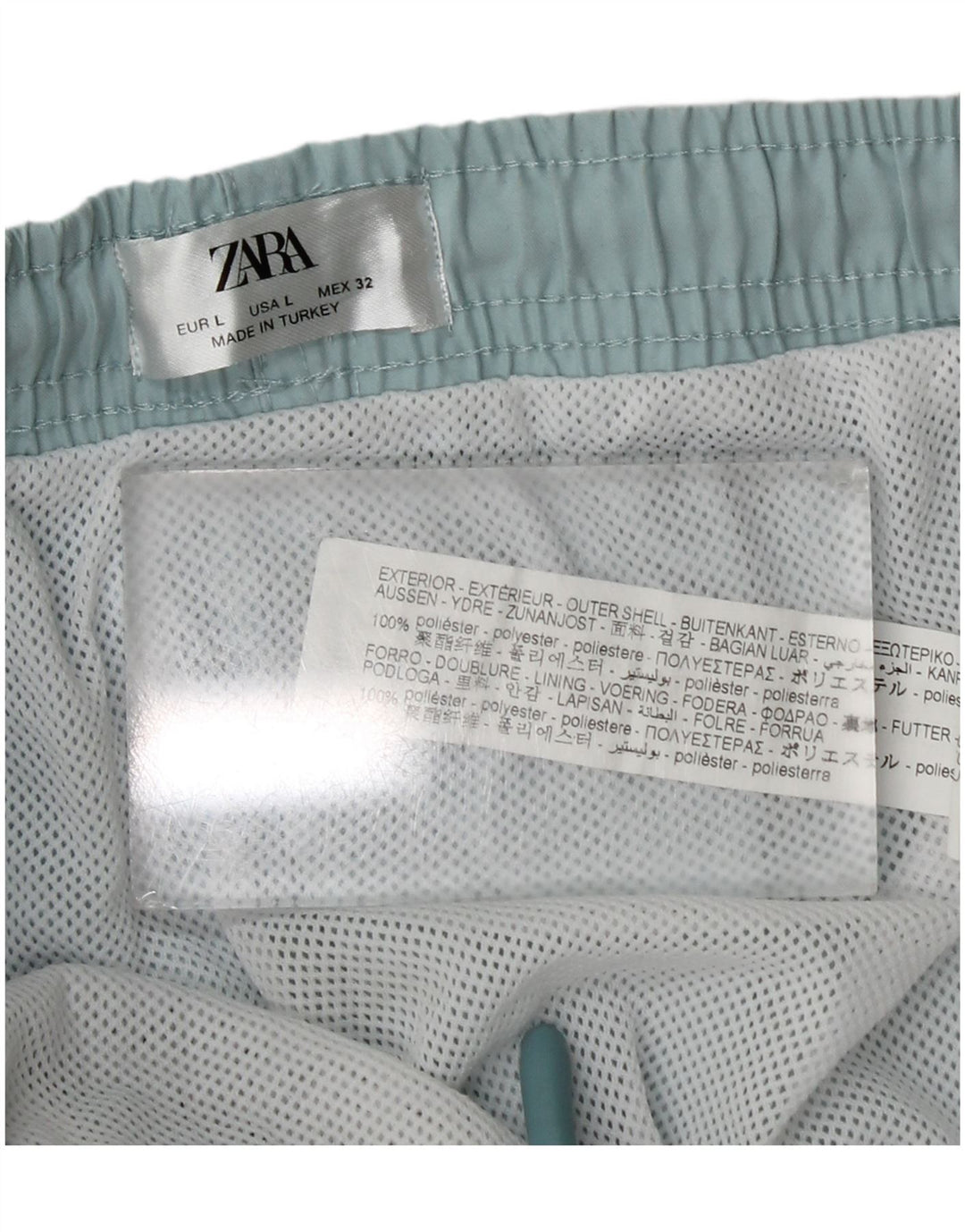 Zara Short De Bain Homme Grand Bleu Polyester