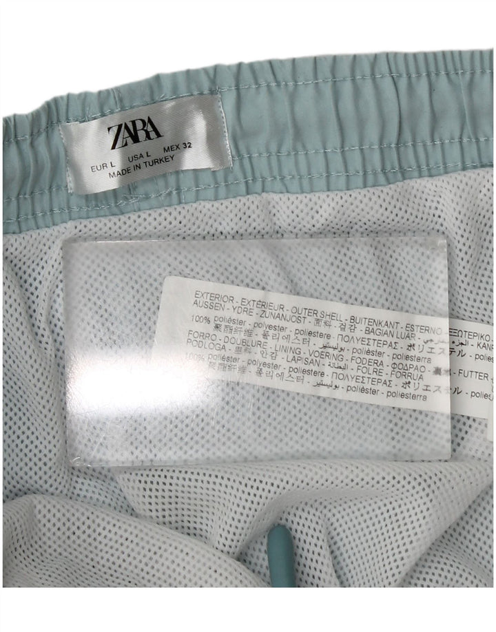 Zara Short De Bain Homme Grand Bleu Polyester