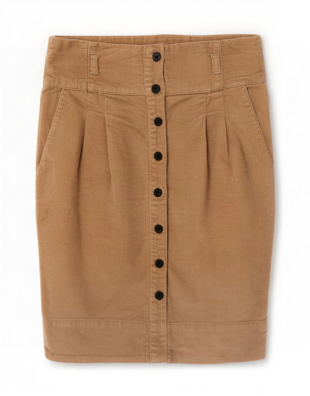 Zara Femme Jupe En Velours Côtelé Small W26 Beige