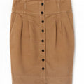 Zara Femme Jupe En Velours Côtelé Small W26 Beige