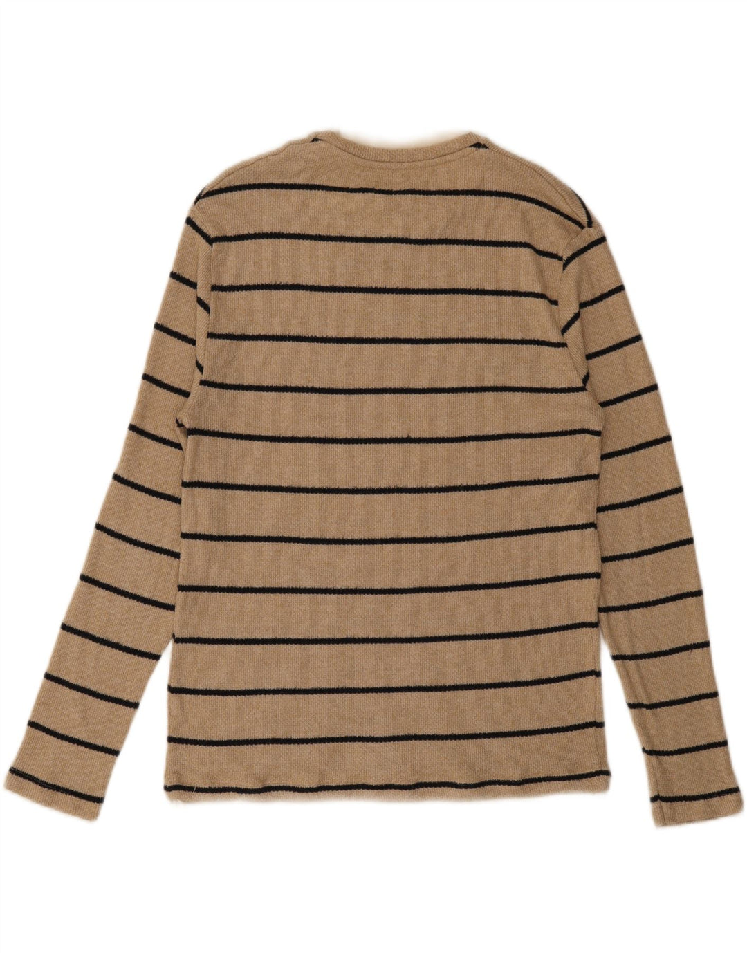 Zara Homme Top Manches Longues Rayé Beige Moyen