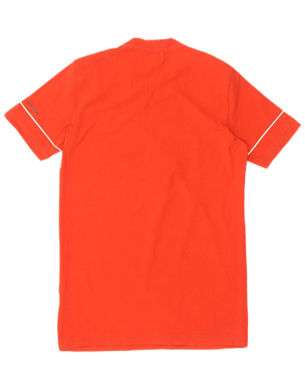 Armani Jeans T-shirt graphique pour femme UK 14 Large Rouge