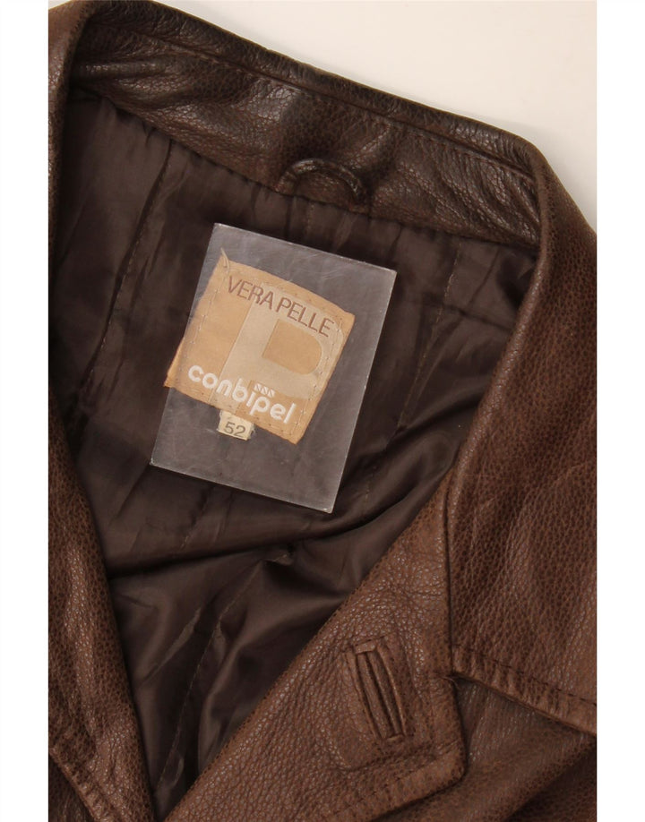Conbipel Veste en Cuir Homme IT 52 Grand Cuir Marron