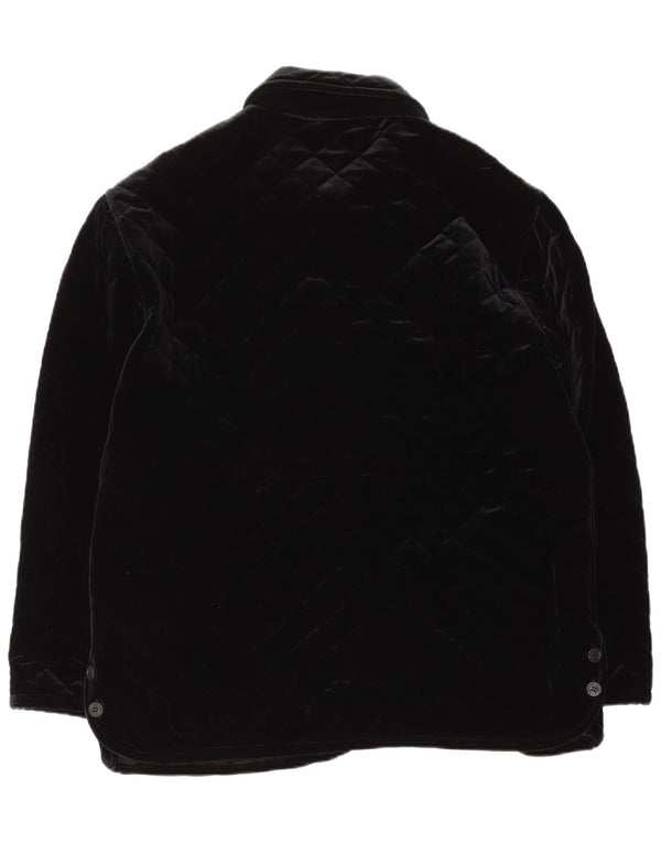 Veste matelassée en velours femme vintage IT 48 XL Noir Polyamide