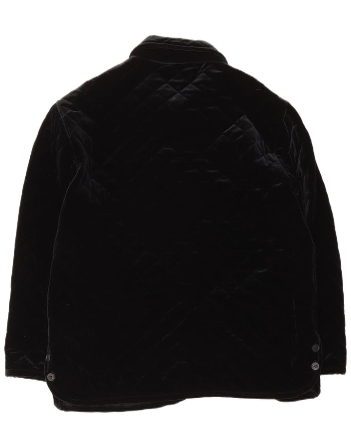 Veste matelassée en velours femme vintage IT 48 XL Noir Polyamide