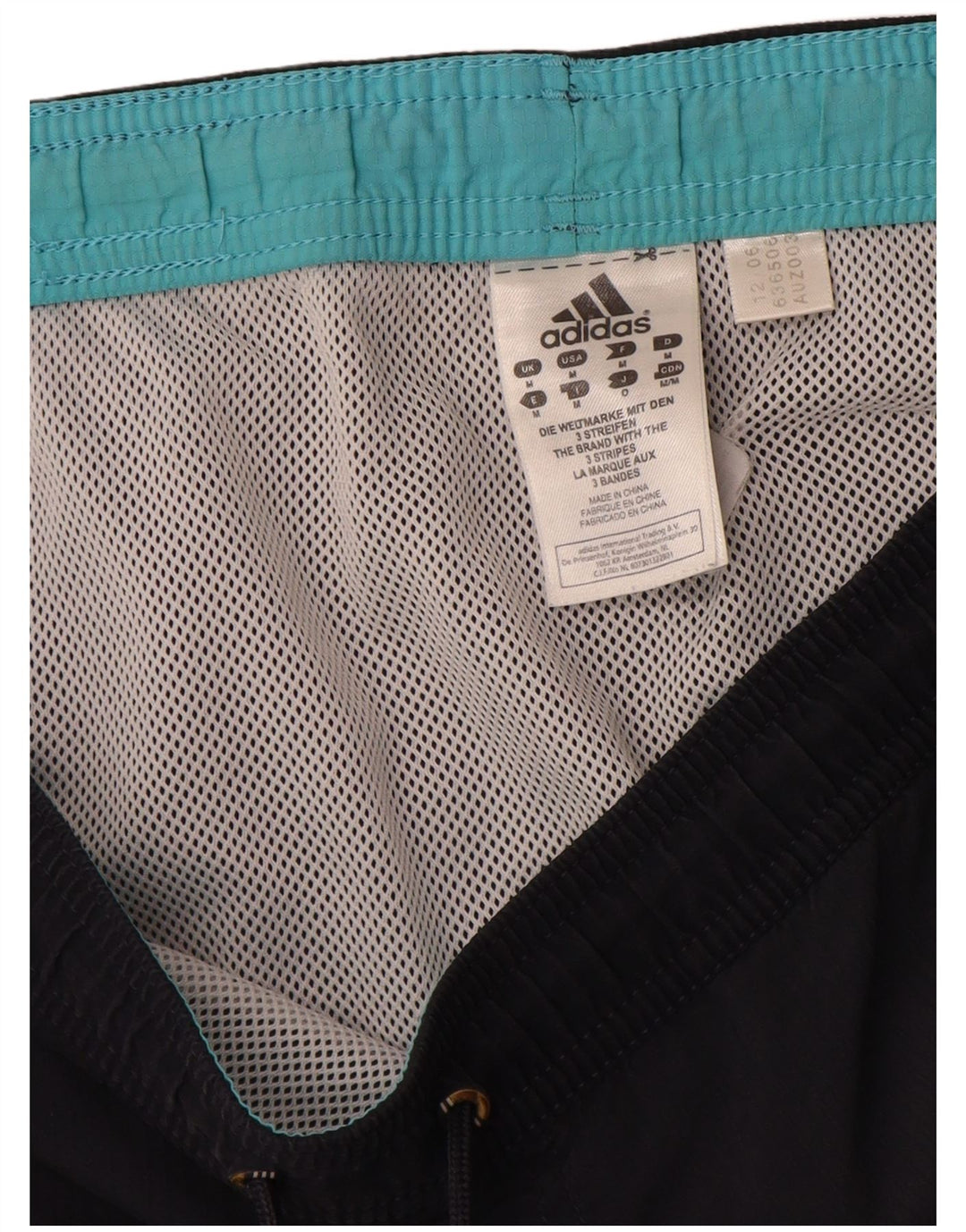 Adidas Short de sport pour homme en polyamide color block bleu marine moyen