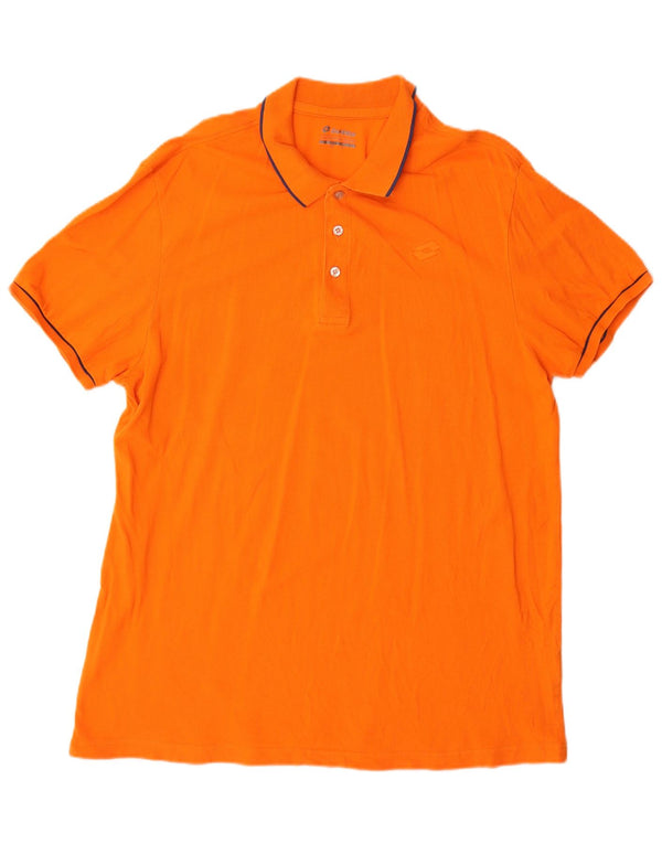 LOTTO Polo Homme XL Orange Coton
