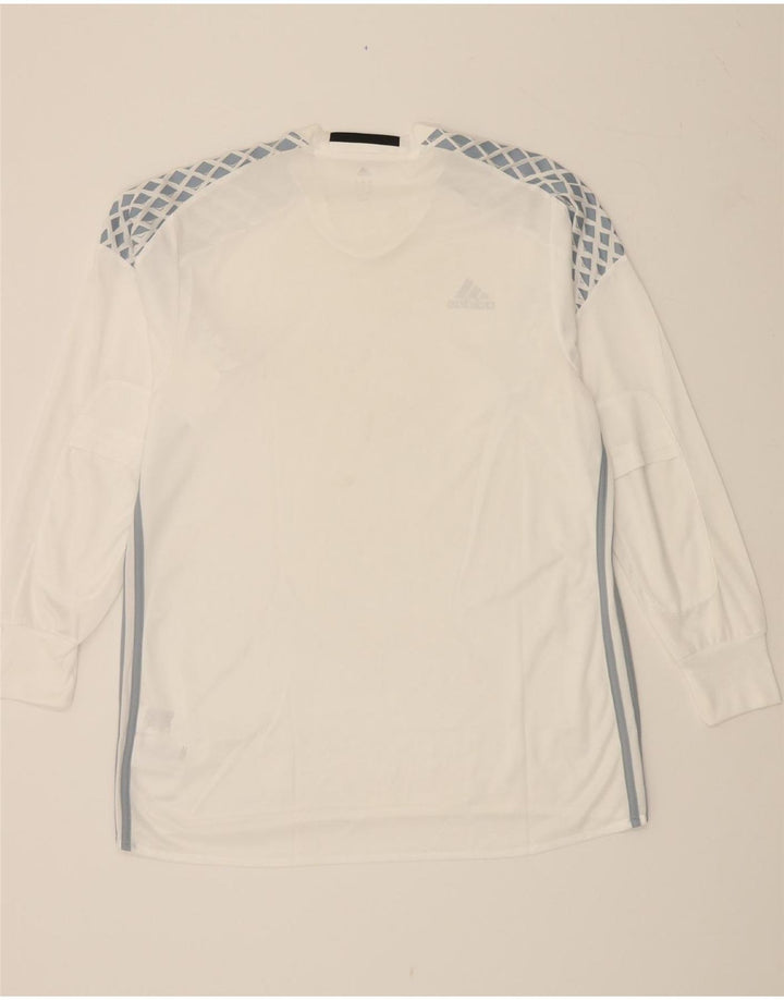 ADIDAS Homme Adizero Graphic Top Manches Longues XL Blanc Polyester