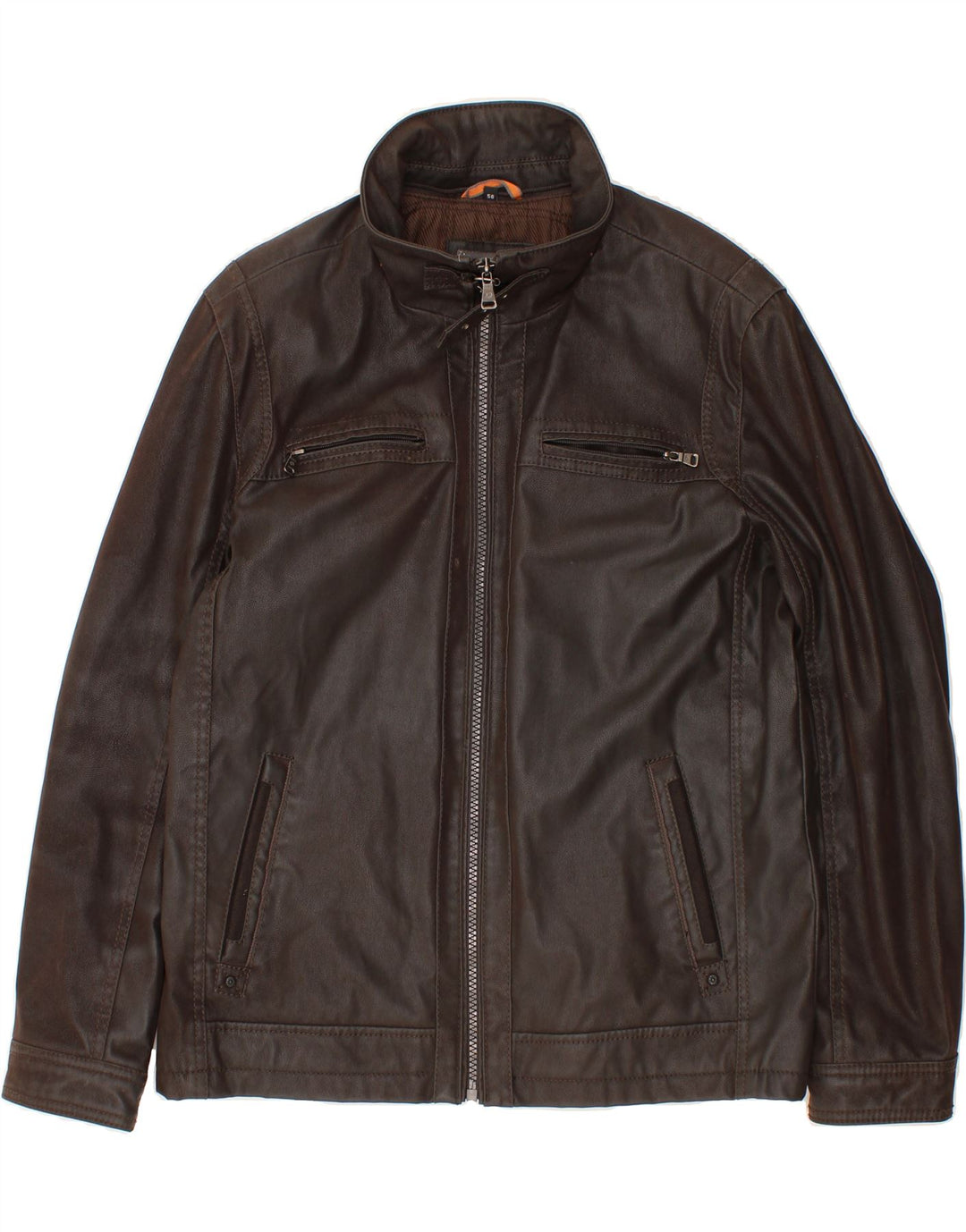 DNR Veste en cuir pour homme IT 56 3XL Cuir marron