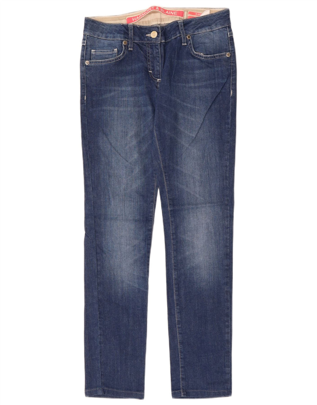 Harmont & Blaine Jean slim pour femme IT 42 Medium W30 L30 Bleu Coton