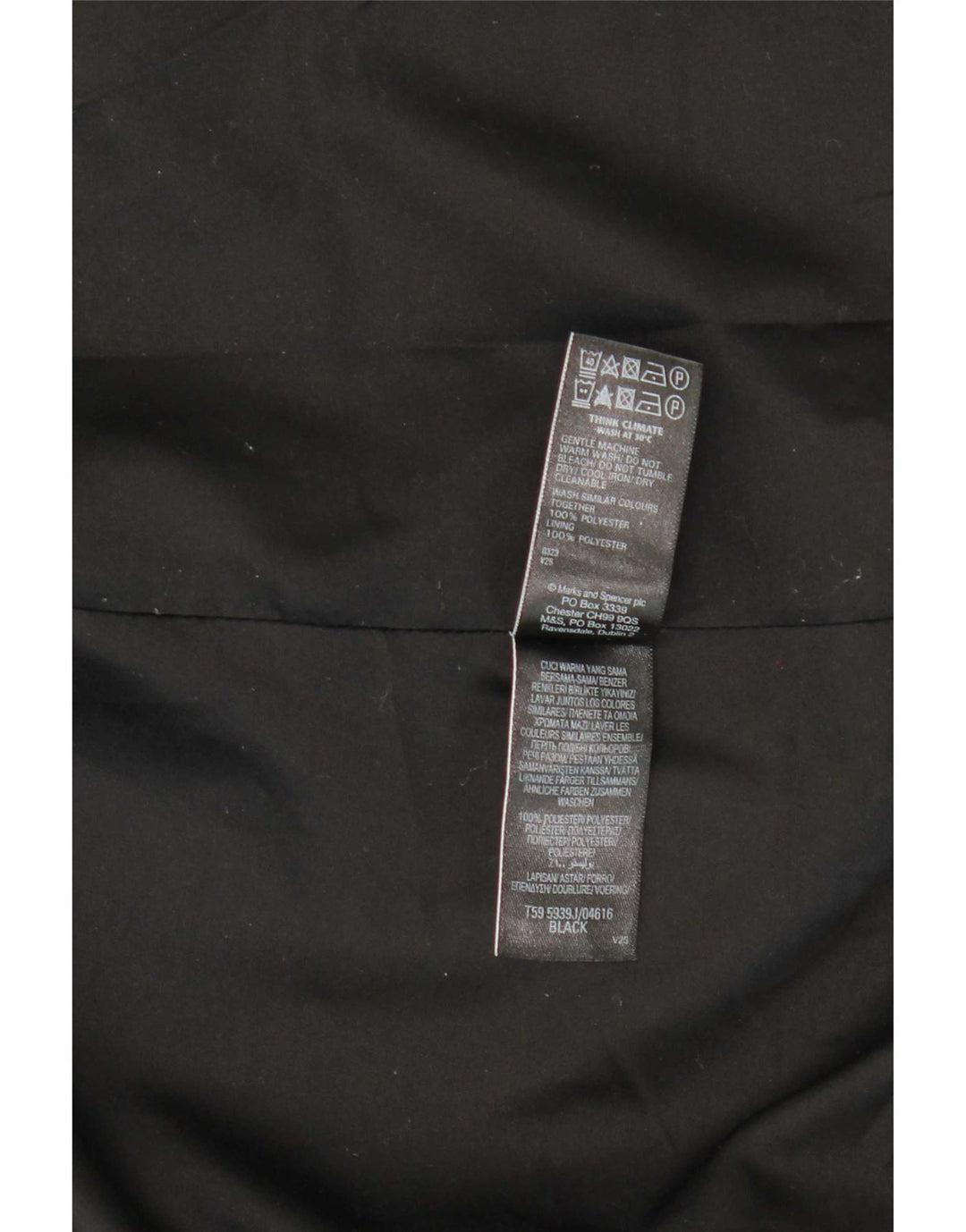 Marks & Spencer Veste Blazer Femme UK 12 Moyen Noir Polyester
