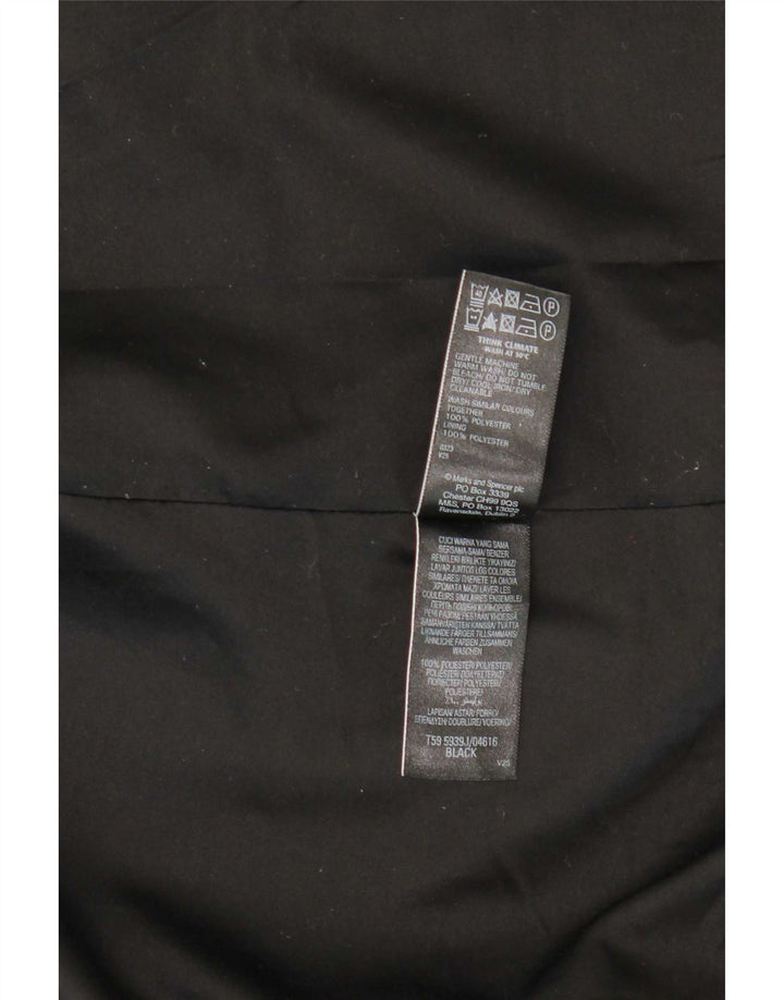 Marks & Spencer Veste Blazer Femme UK 12 Moyen Noir Polyester