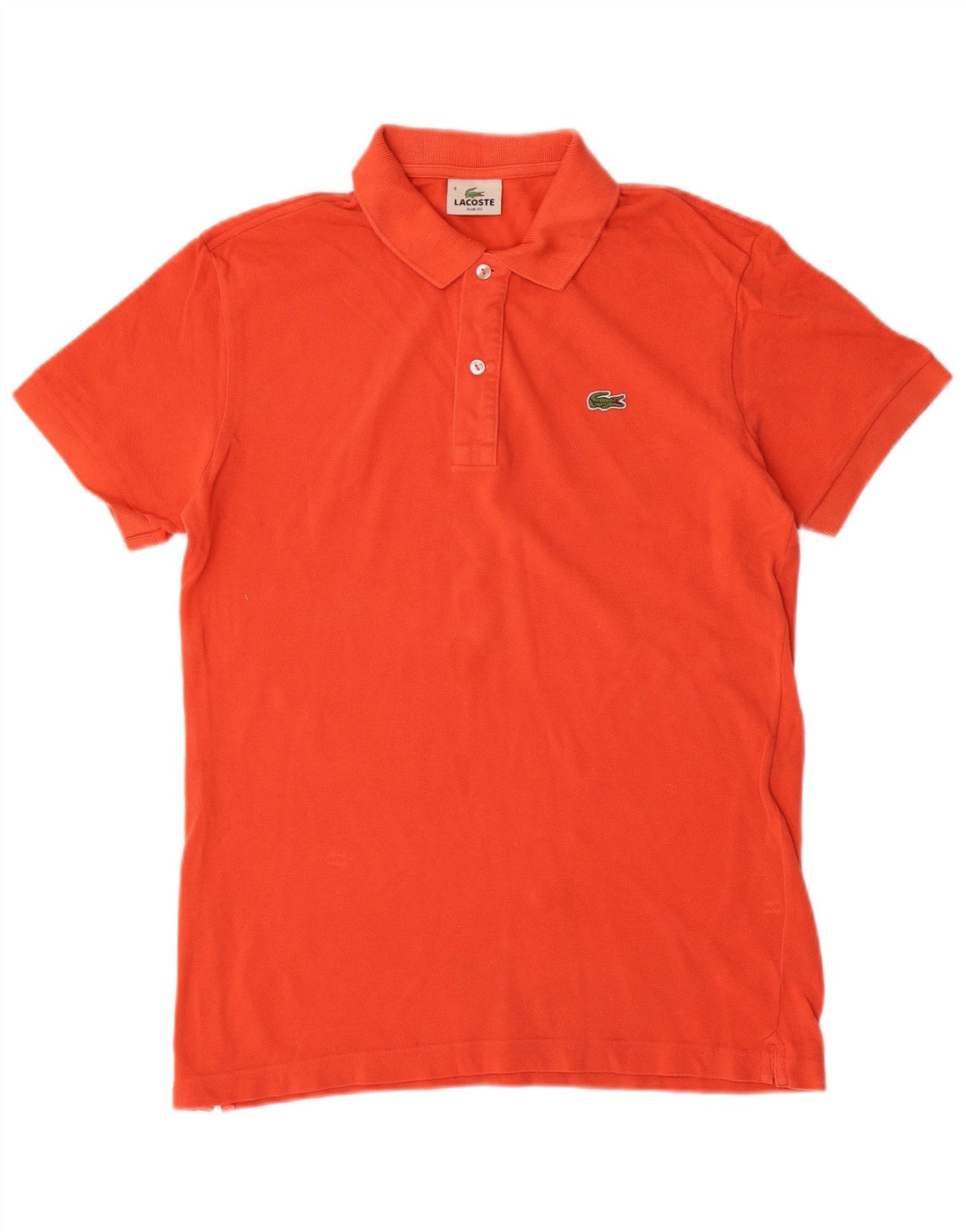 LACOSTE Polo Slim Fit Homme Taille 4 Coton Orange Moyen