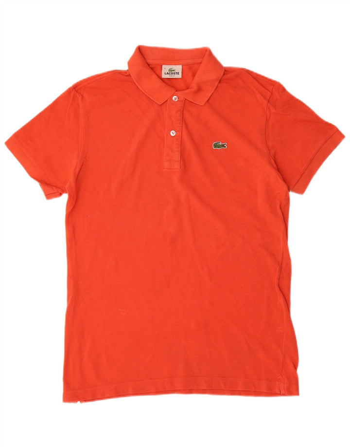 LACOSTE Polo Slim Fit Homme Taille 4 Coton Orange Moyen