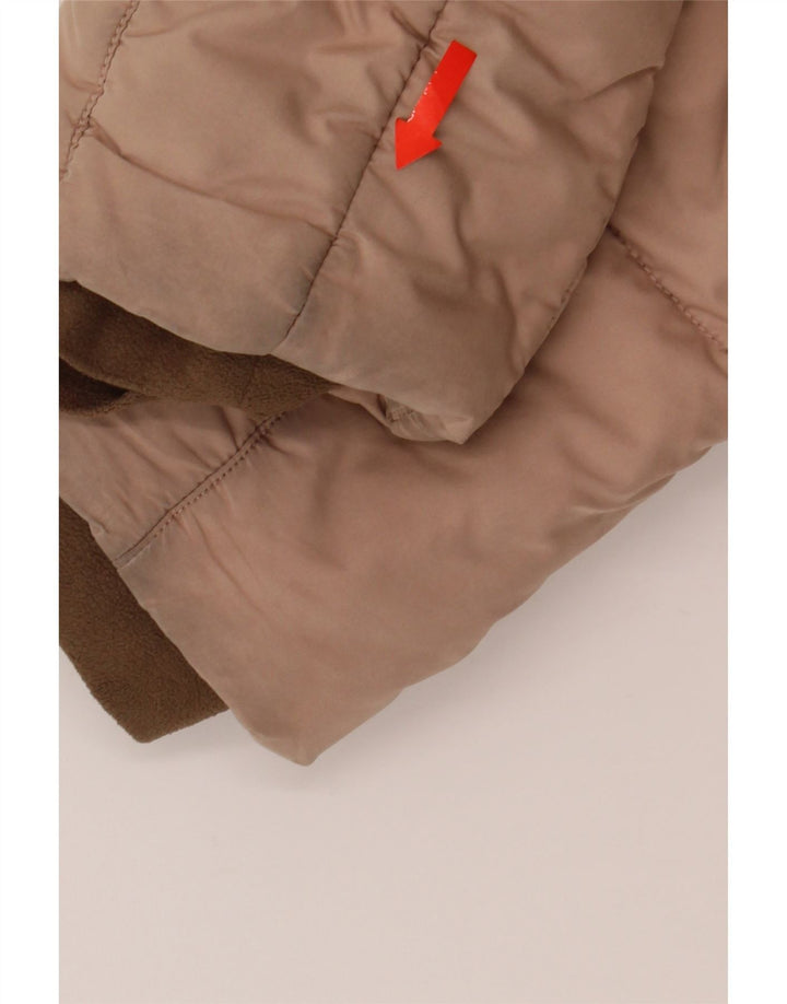 JACK WOLFSKIN Womens Hooded Padded Jacket UK 16 Large Beige Polyester Vintage Jack Wolfskin and Second-Hand Jack Wolfskin from Messina Hembry 