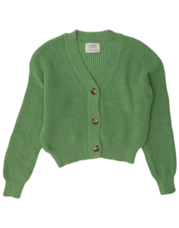 Zara Cardigan court pour fille 13-14 ans Vert Polyester