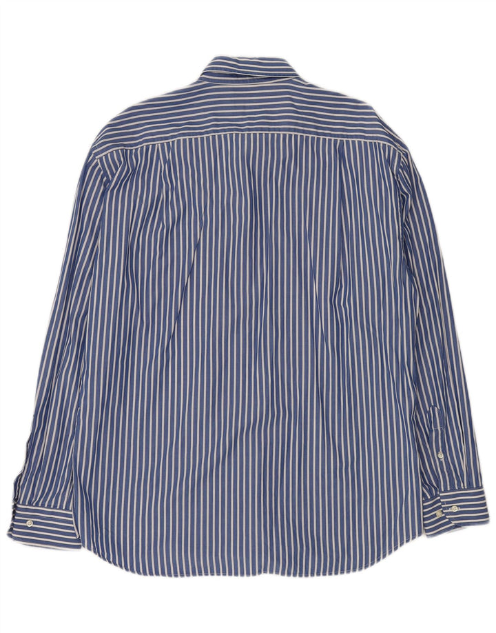 ROCCOBAROCCO Chemise Homme Taille 43 17 XL Coton Rayé Bleu
