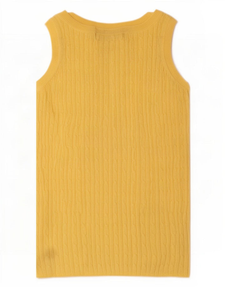 Zara Débardeur Femme UK 12 Jaune Moyen