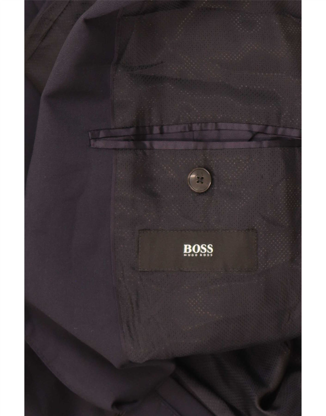 Hugo Boss Veste Blazer 2 Boutons Homme EU 52 XL Bleu Marine Laine