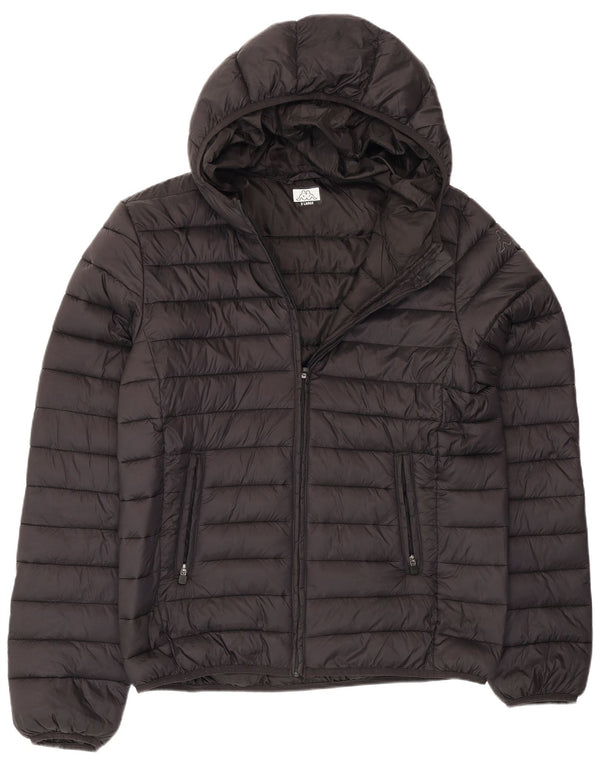 Kappa Veste matelassée à capuche pour homme UK 42 XL Noir Nylon