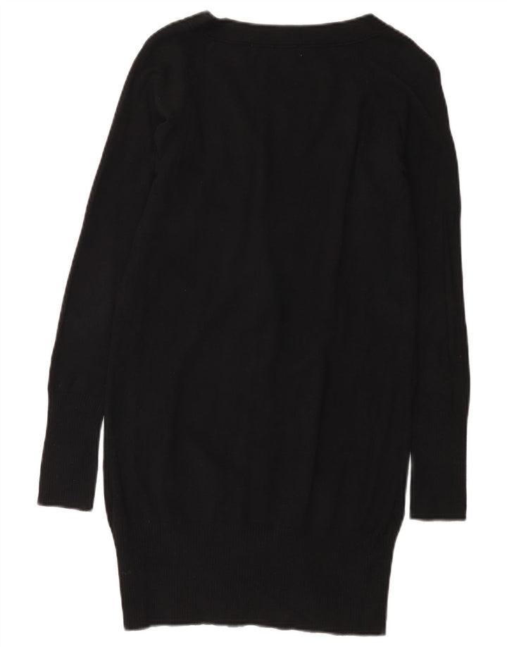 Zara Cardigan Femme Pull UK 8 Petit Noir