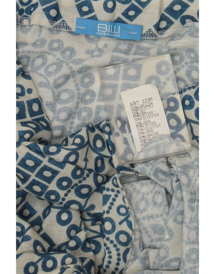 vintage Femme Maxi Jupe W28 Bleu Moyen Paisley Viscose