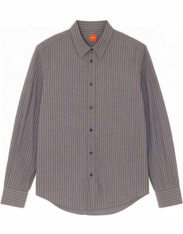 Hugo Boss Chemise XL en coton à fines rayures gris pour homme