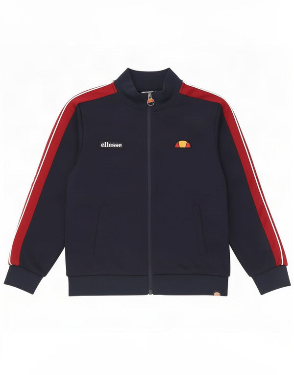 Ellesse Veste de survêtement pour garçon 9-10 ans Bleu marine Colourblock