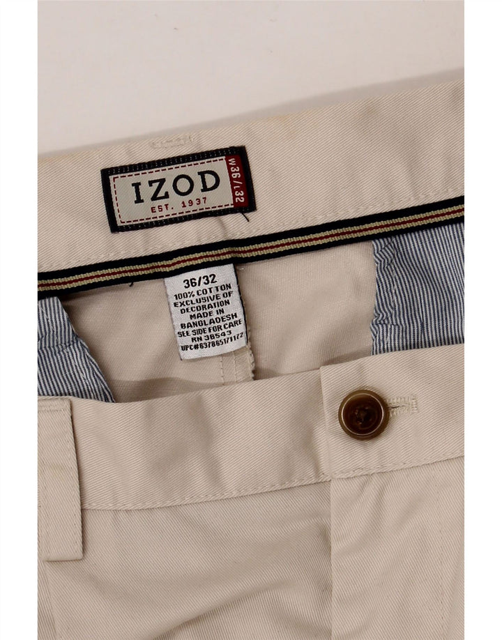 IZOD Pantalon Chino Homme W36 L32 Beige Coton