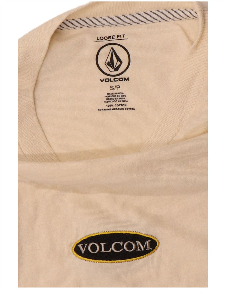 VOLCOM T-Shirt Coupe Ample Homme Petit Blanc Cassé Coton