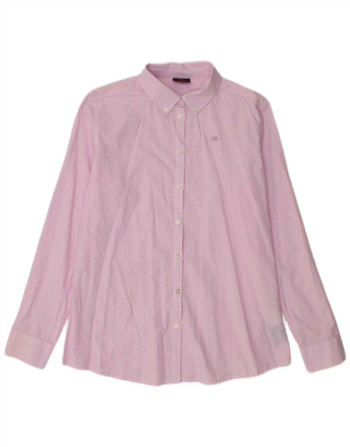 Kappa Chemise Femme UK 16 Grand Coton à Carreaux Rose