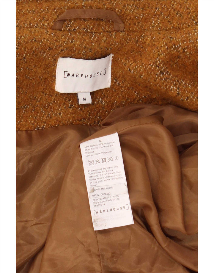 Warehouse Manteau croisé pour femme UK 14 Coton beige moyen