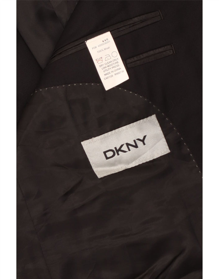 Dkny Veste blazer à 2 boutons pour homme UK 44 2XL Laine noire