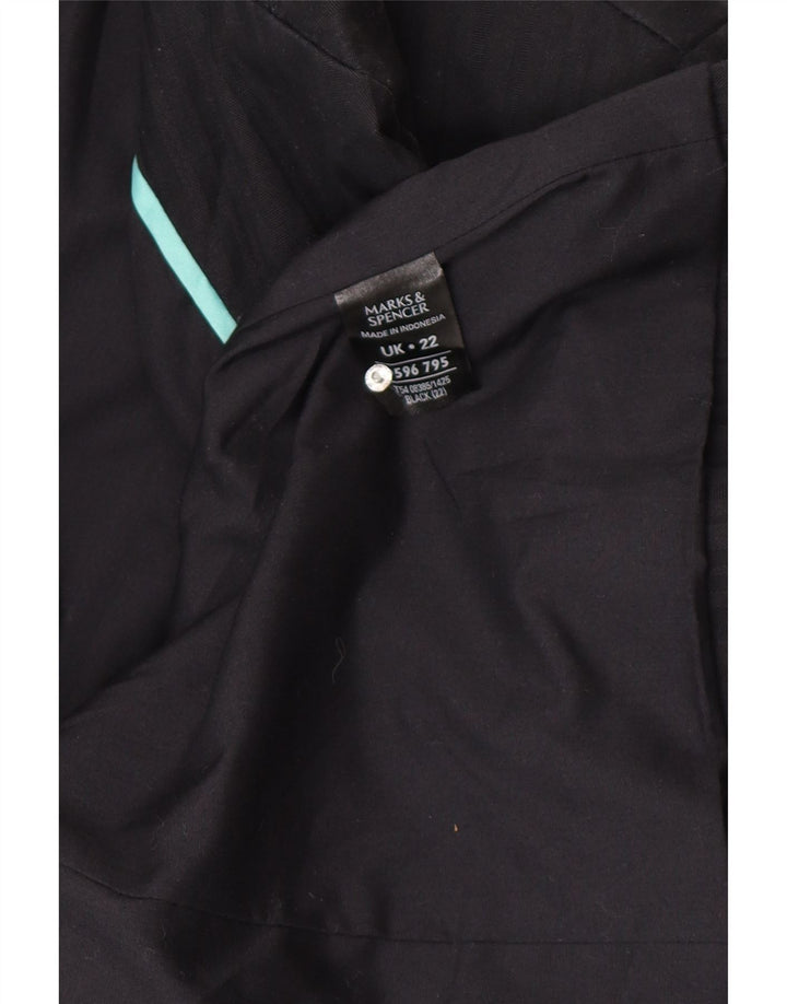 Marks & Spencer Veste blazer à 2 boutons pour homme UK 22 3XL Coton noir