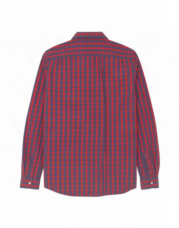 French Connection Chemise Regular Fit Homme Bleu Marine à Carreaux en Coton