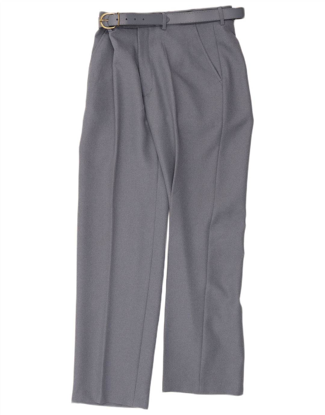 Pantalon de costume droit femme vintage W34 L30 Gris Polyester