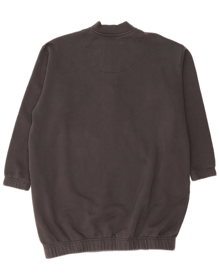 ADIDAS Robe pull surdimensionnée à col zippé pour femme UK 24/26 2XL Gris