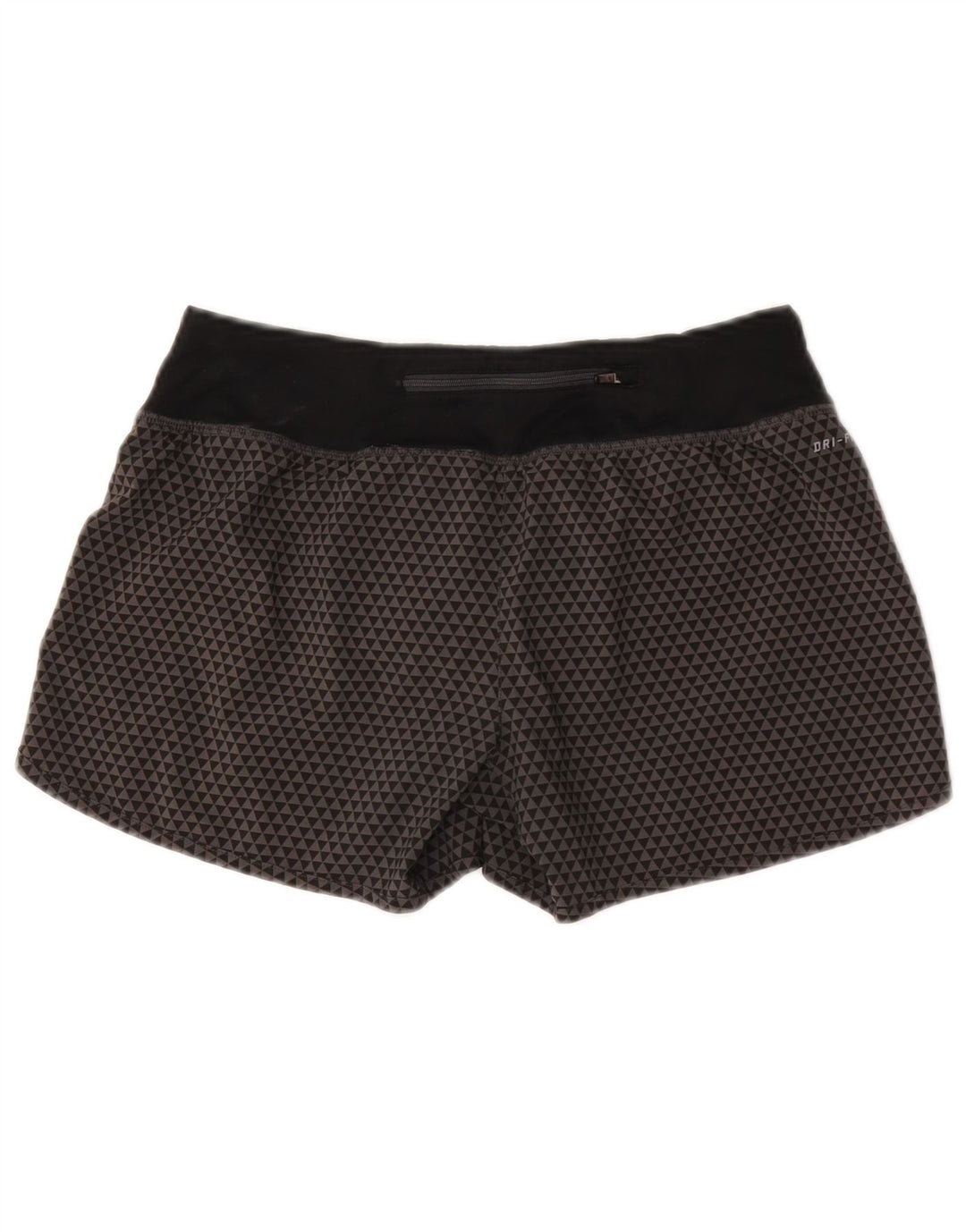 Short de sport Nike pour femme UK 10 petit polyester géométrique gris