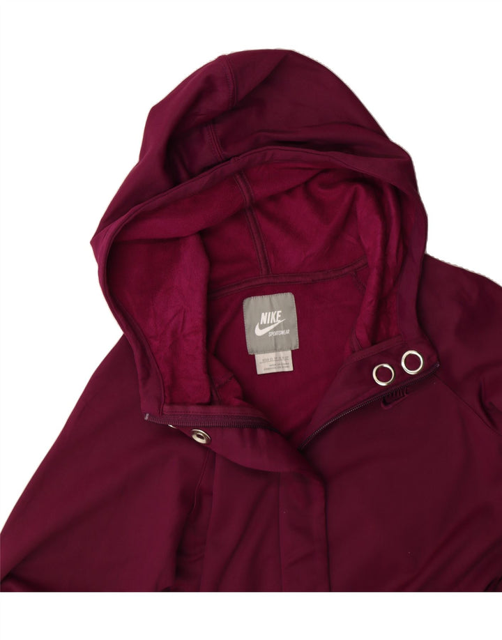 NIKE Womens Hooded Tracksuit Top Jacket UK 0/2 XS Pink Polyester Vintage Nike and Second-Hand Nike from Messina Hembry 