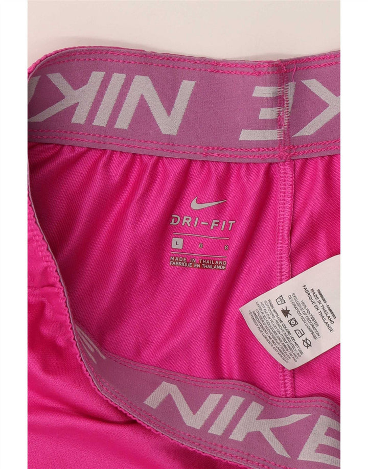 Nike Short de sport Dri Fit pour femme UK 16 Large Rose Polyester