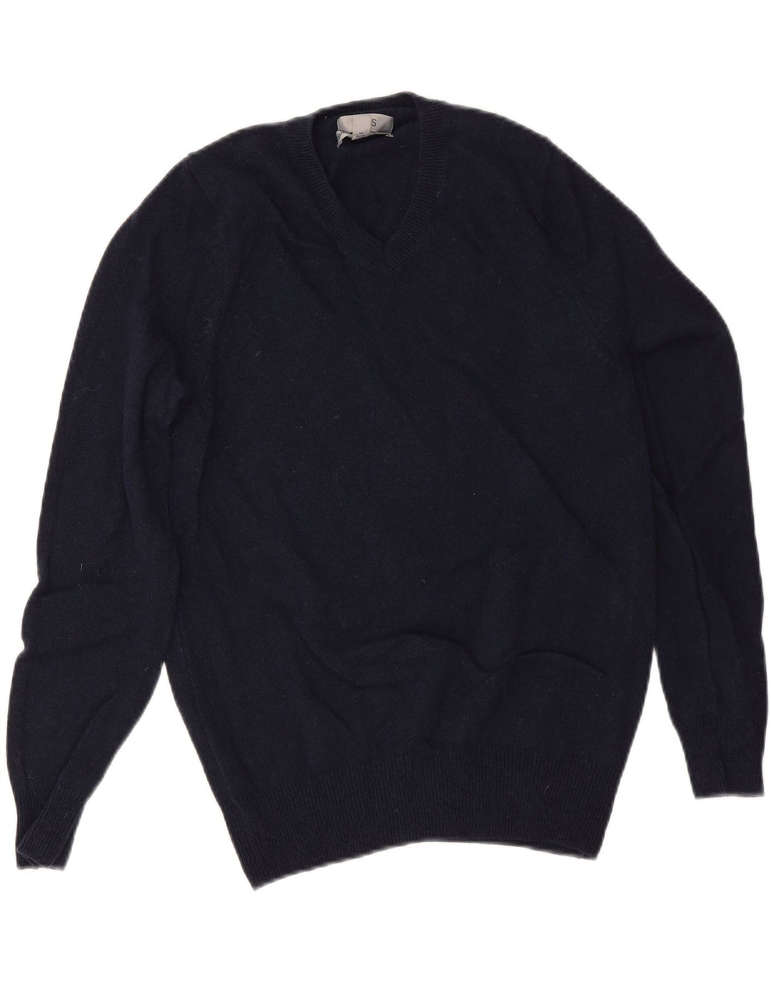 Marks & Spencer Pull col V pour homme en laine bleu marine Taille S
