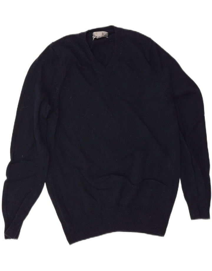 Marks & Spencer Pull col V pour homme en laine bleu marine Taille S