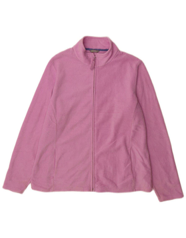 Marks & Spencer Veste polaire pour femme UK 20 2XL Rose Polyester