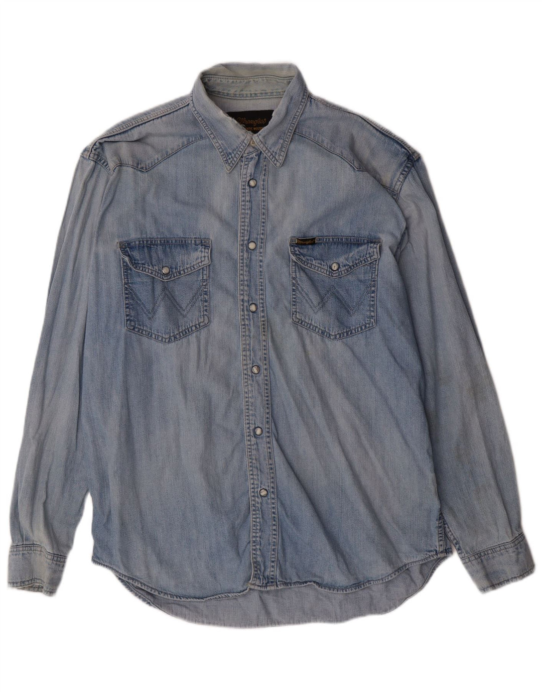 WRANGLER Chemise en Jean Homme Grand Bleu Coton
