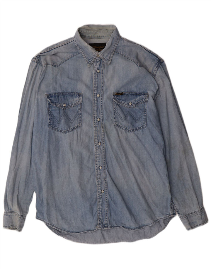 WRANGLER Chemise en Jean Homme Grand Bleu Coton