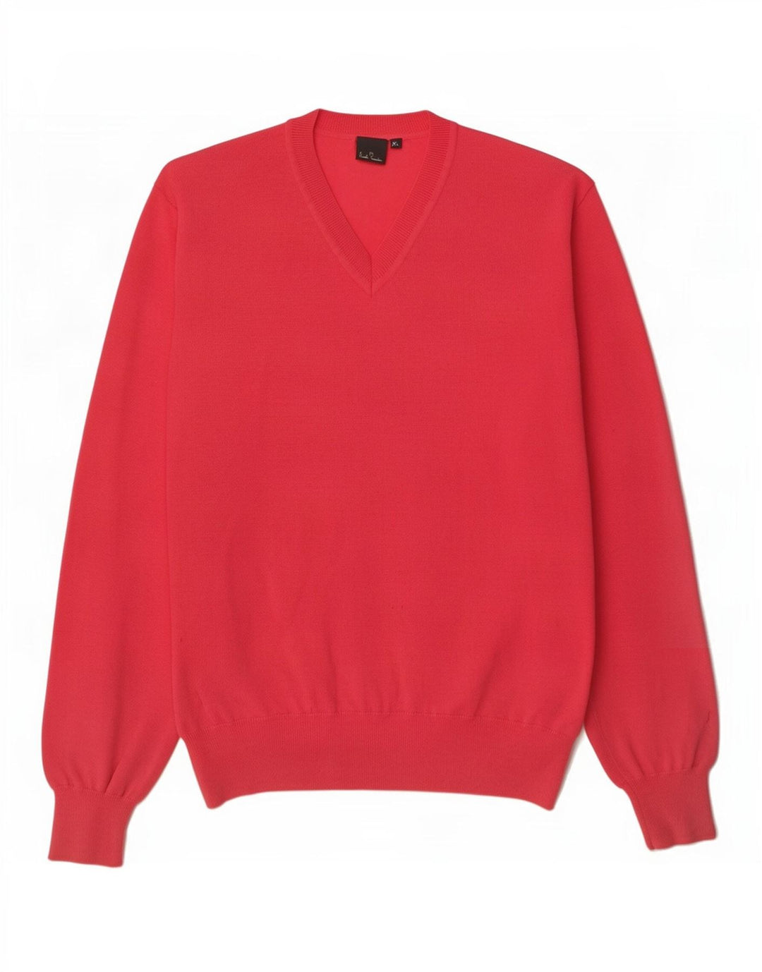 Paul Smith Pull col V Homme XL Rouge Laine