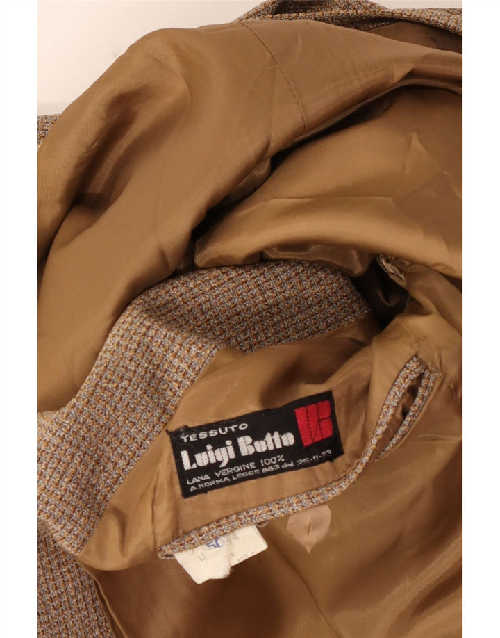 Luigi Botto Veste Blazer Croisée Homme IT 50 Large Laine Marron