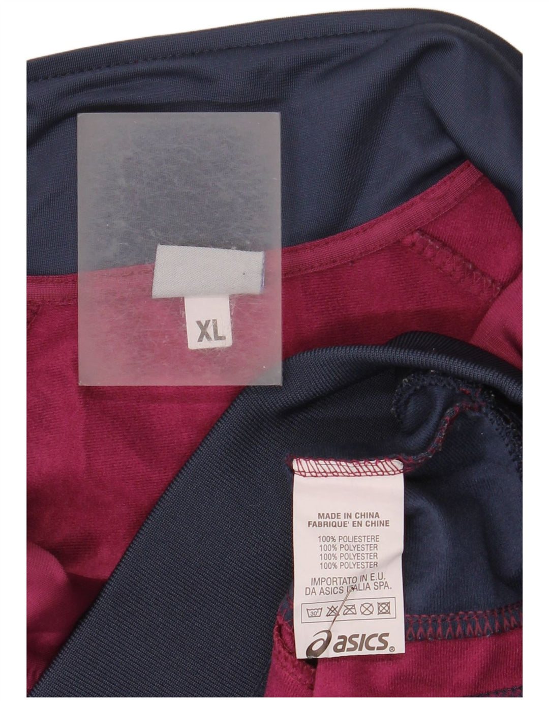 Asics Veste de survêtement pour femme UK 18 XL Bordeaux Colourblock Polyester